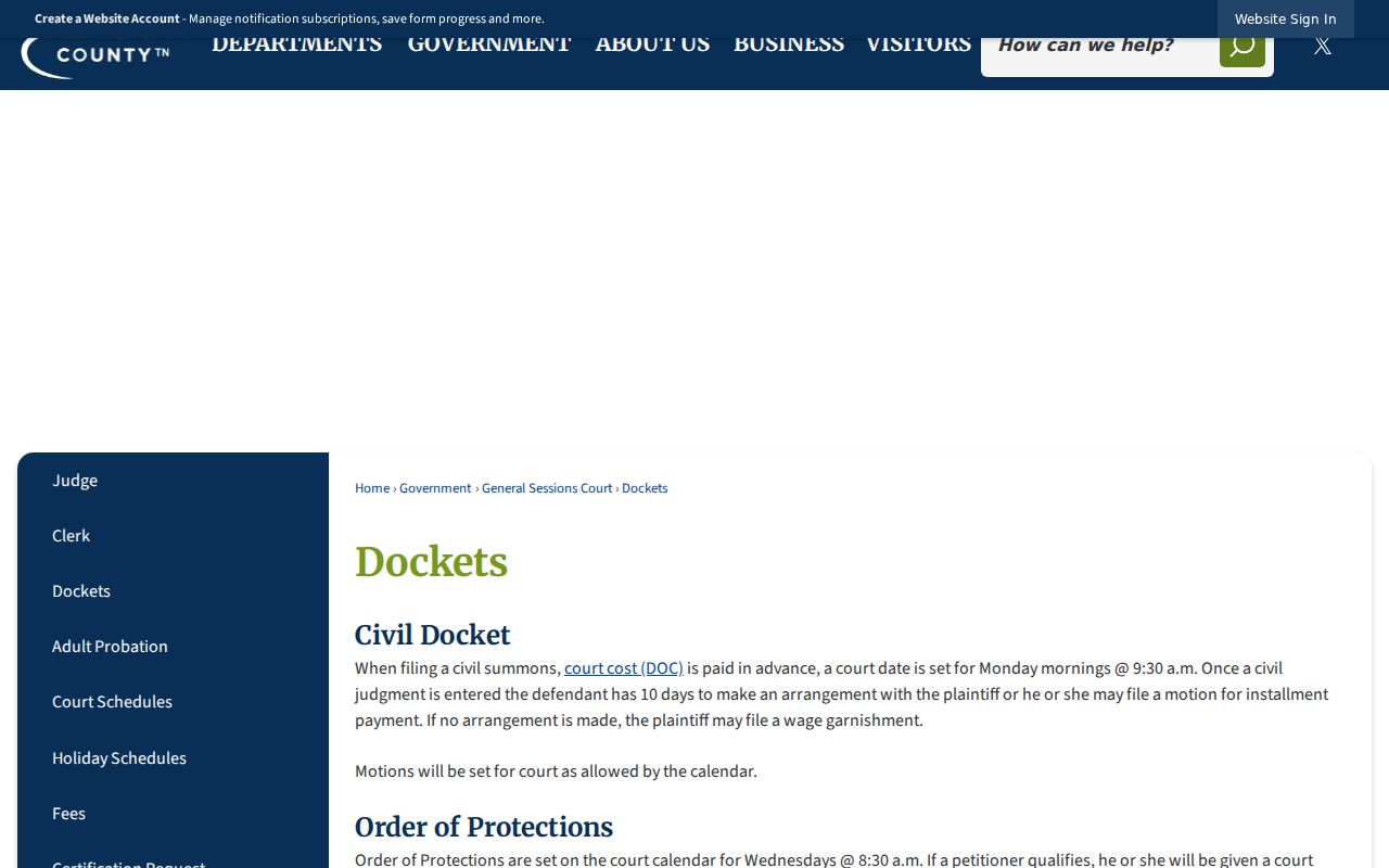 Madison County warrant lookup context, official criminal and traffic docket schedule
