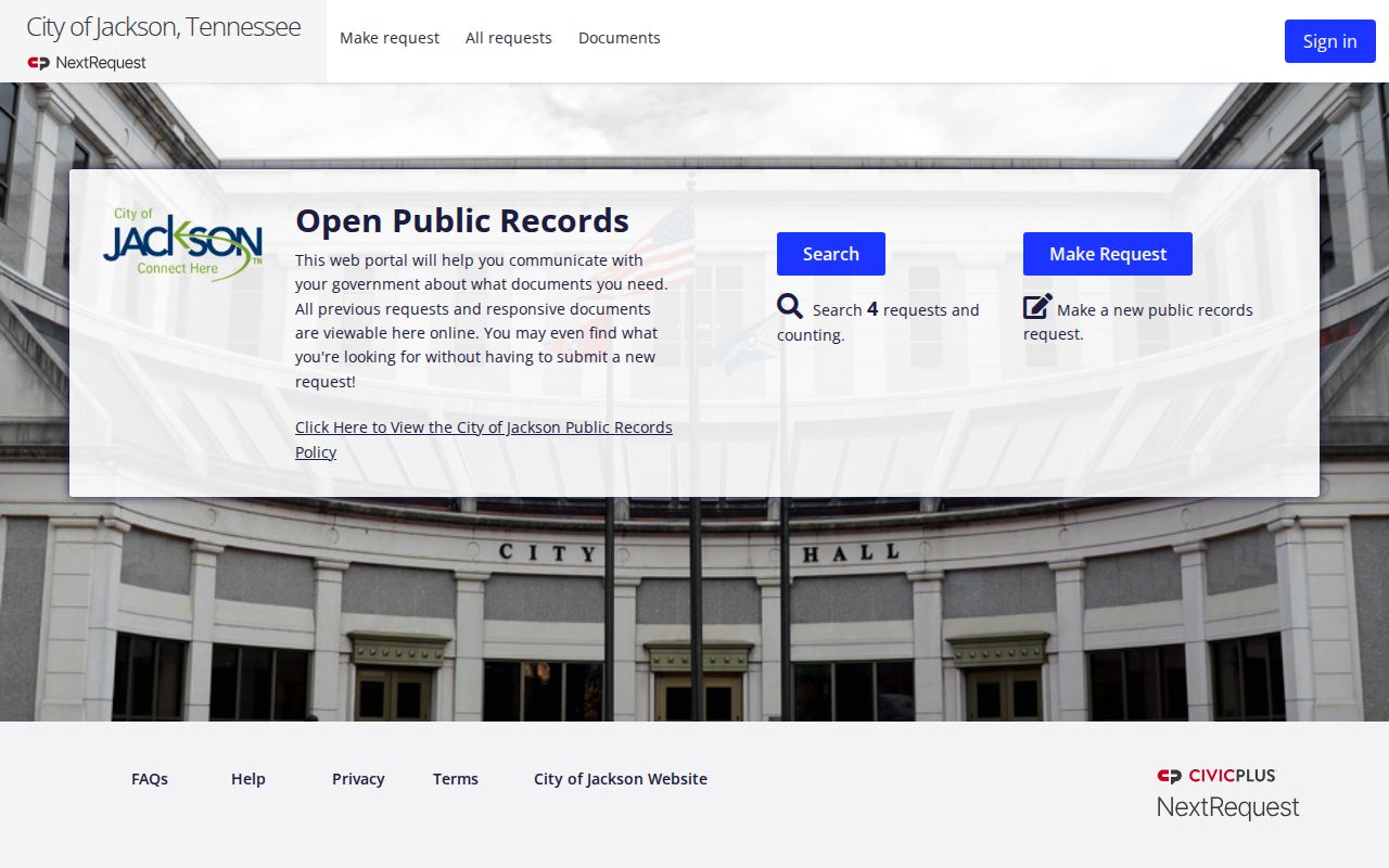 Madison County warrant lookup reference, Jackson official NextRequest records portal