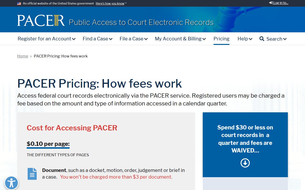 Madison County fugitive program context, PACER federal docket access information